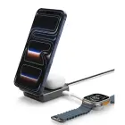 SPIGEN ESSENTIAL EF302MOQ Qi2.2 2IN1 MAGNETIC MAGSAFE WIRELESS CHARGER BLACK Фото num