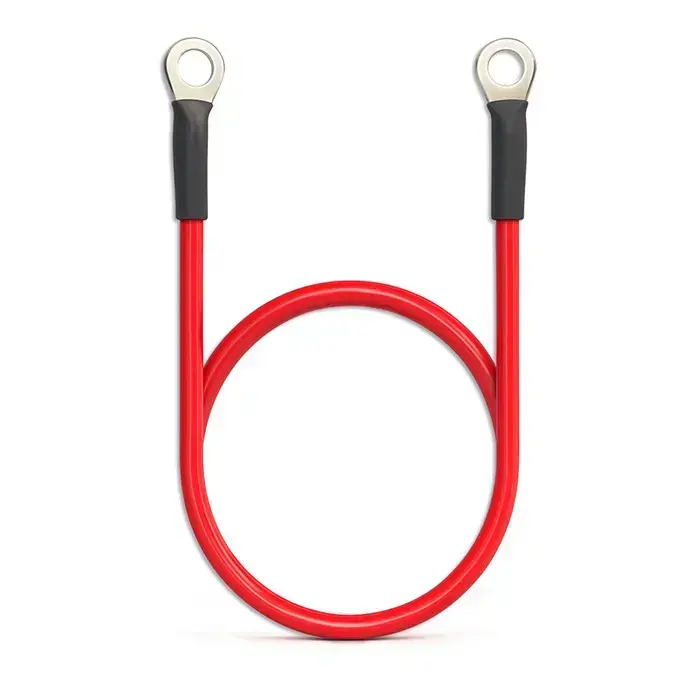 Qoltec Battery cable with connector terminals | Cable with eyelet | 60 cm | Red Foto 2