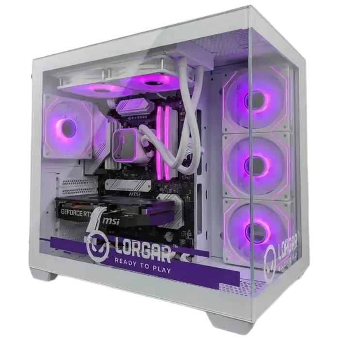 LORGAR ADVANCED A201 - AMD 7500F 6C/12T, 240 AIO, NVIDIA RTX 5060Ti 16GB, 32GB@6400mhz, 1TB SSD NVME, 750W PSU, White, 3Y