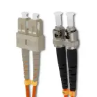 Qoltec Patchcord fiber optic SC/UPC - ST/UPC | Multimode | 50/125 | OM2 | Duplex | 1m — Foto 2