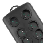 Qoltec Surge protector | 8 sockets | 2.5m | Black — Foto 10