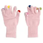 Gloves for touch screens with pom poms PINK Photo