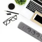 Qoltec Power strip | 6 sockets | 1.8m | Grey — Foto 5