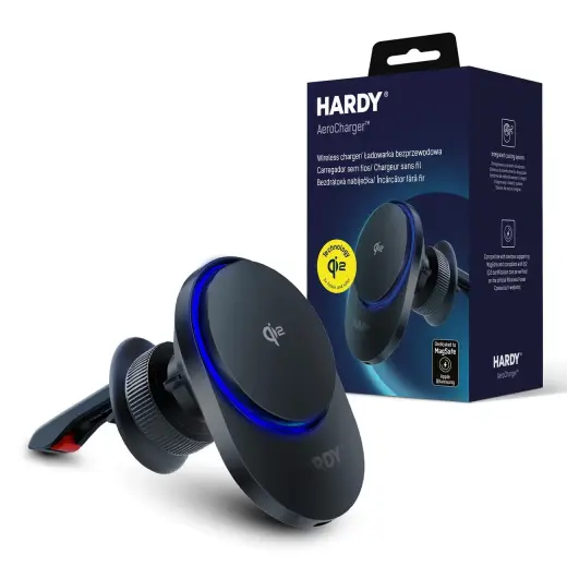 3mk Hardy AeroCharger Car Phone Holder with MagSafe 15W MPP Qi2 Inductive Charger - Black Фото num