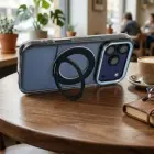 Frame Circle Stand phone case with stand and MagSafe support for iPhone 14 Pro black — Photo 3