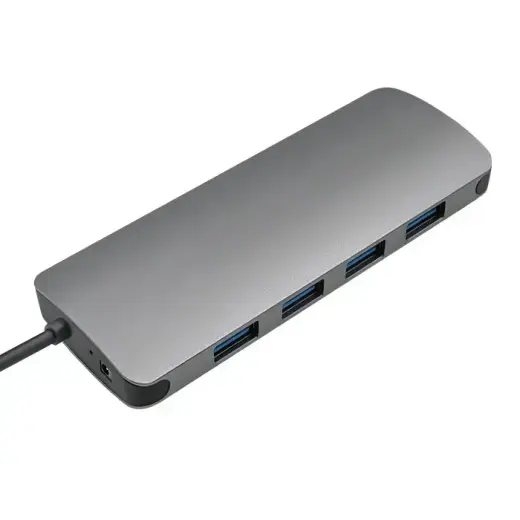 Qoltec Hub Adapter USB-C 3.1 5in1 | 4x USB 3.0 | DC Фото num