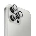 Uniq Optix Aluminum Camera Lens Protector iPhone 16 Pro 6.3" | 16 Pro Max 6.9" white shimmer camera lens glass with applicator Foto 1