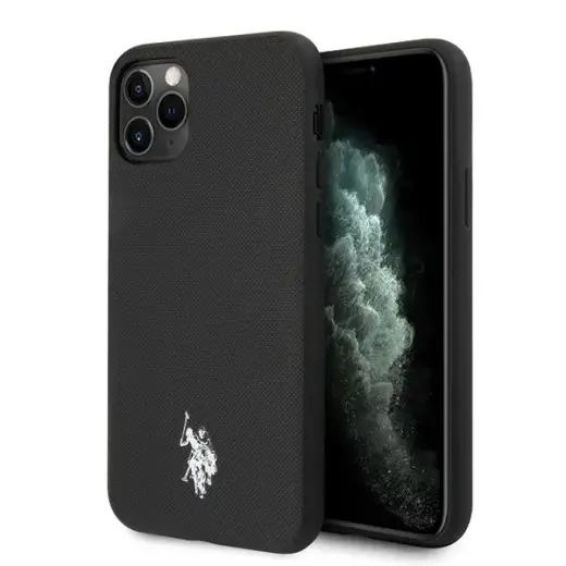 U.S Polo USHCN65PUBK Wrapped maciņš telefonam iPhone 11 Pro Max melns