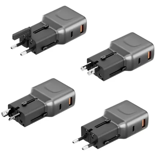 Wall charger Energea TravelGo Adapter 35 USB-A|USB-C 35W graphite-black Photo