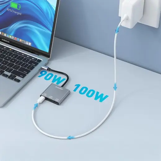 Hub Wozinsky WHCH-01 USB-C PD 100W HDMI 4K@30Hz USB-A 10Gbps - gray Foto 6