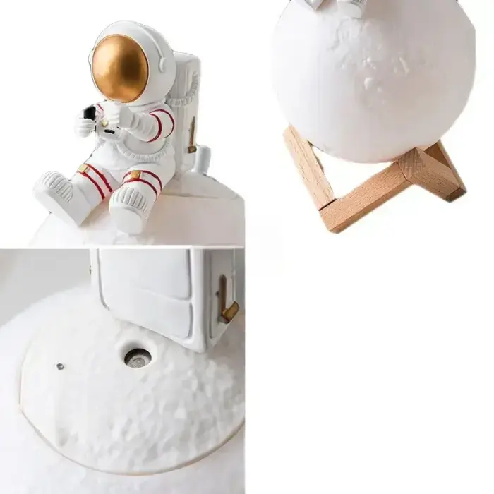 Moon table lamp / humidifier ASTRONAUT sitting Art Deco (model 5) AFSH Photo