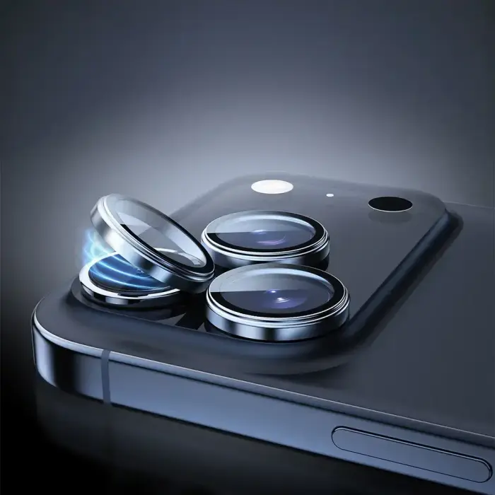 Rock Tempered glass Pure Series Camera Lens on camera for Iphone 17 Pro/17 Pro Max (lens 3 pieces) orange Foto 4