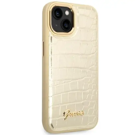 Guess GUHCP14MHGCRHD iPhone 14 Plus 6,7" złoty|gold hardcase Croco Collection Фото num