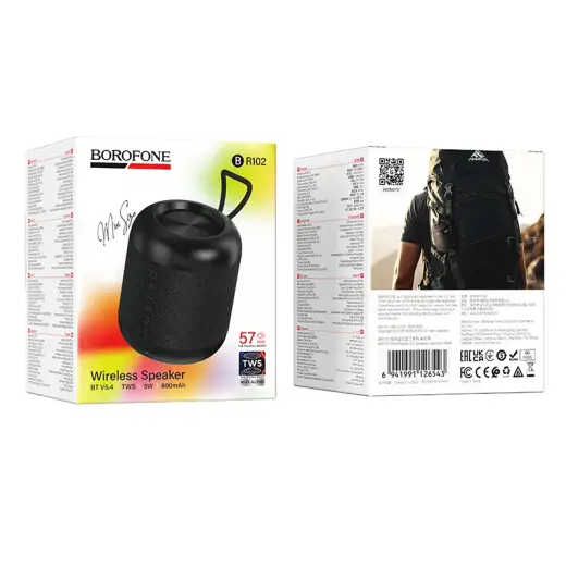 Borofone Portable Bluetooth Speaker BR102 Gratificado black Foto 5