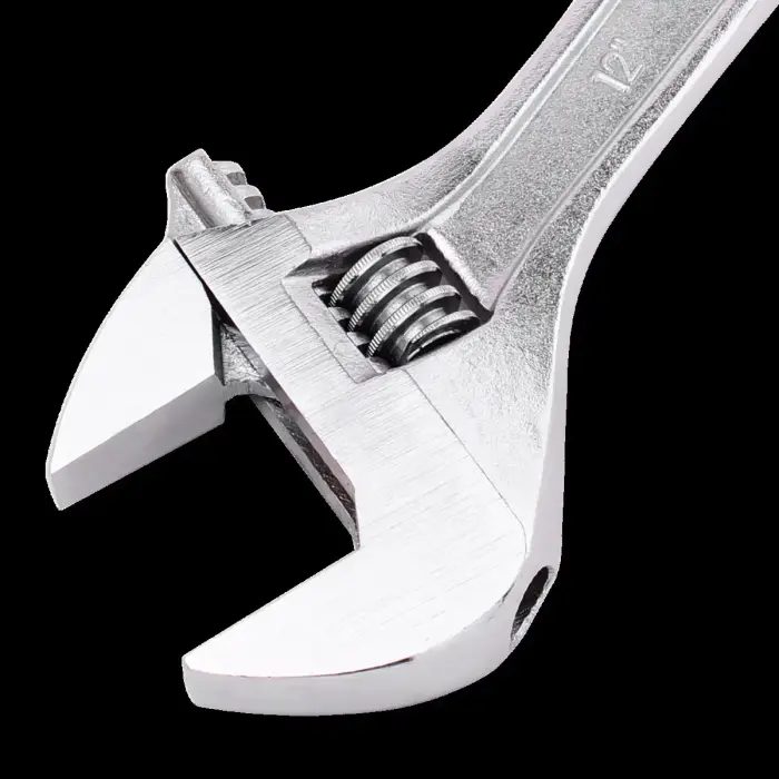 Регулируемый гаечный ключ 12" Deli Tools EDL012A (серебристый) Фото num