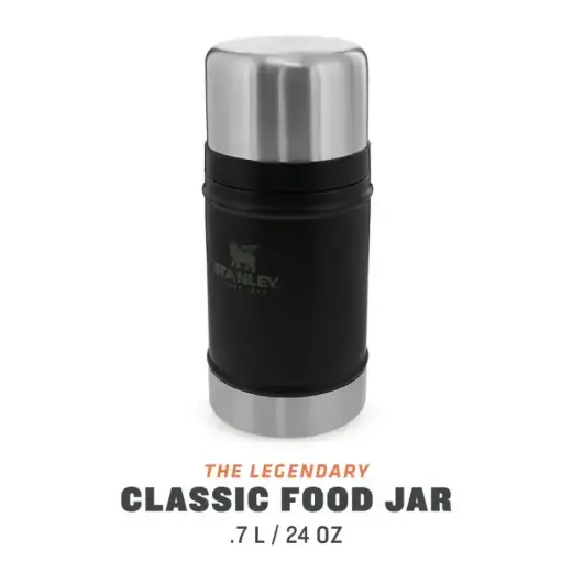 Термос для еды The Legendary Food Jar 0,7L матовый черный Фото num