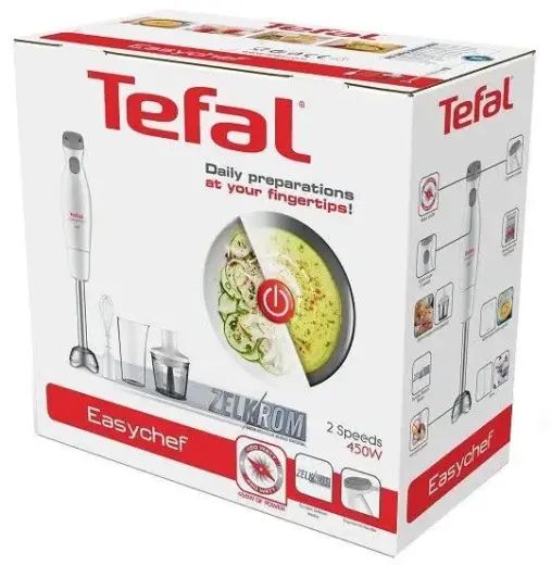 TEFAL Rokas blenderis Tefal Easychef 3in1, 450W, balts/nerūsējošais tērauds Photo