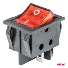Rectangular switch 12V/230V (with red light) BU02 — Photo 2