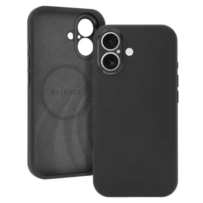Liavec Silk Shield phone case with MagSafe support for iPhone 17 black