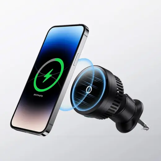 Baseus MagPro Series car holder with 15W inductive charger for air vent - black Фото num
