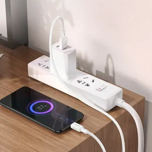 Borofone Cable BX94 Crystal color - USB to Micro USB - 2,4A 1 metre light pink Фото num