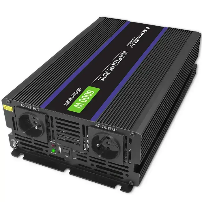 Qoltec Monolith voltage converter 6000 MS Wave | 12V to 230V | 3000/6000W | USB Foto 14