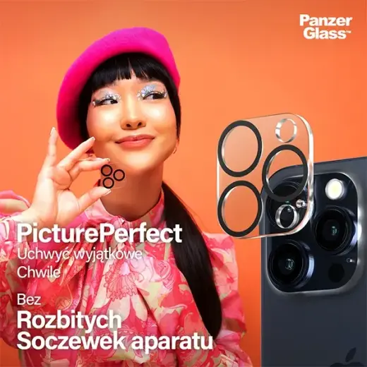 PanzerGlass PicturePerfect iPhone 15 Pro 6.1" | 15 Pro Max 6.7" czarny|black 1137 camera lens Foto 4