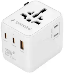 Gembird universal travel adapter tīkla lādētājs | 20W