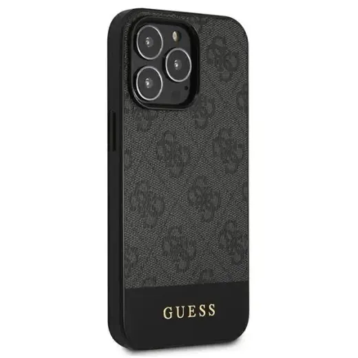 Guess GUHCP13LG4GLGR iPhone 13 Pro | 13 6,1" szary|grey hardcase 4G Stripe Collection Фото num