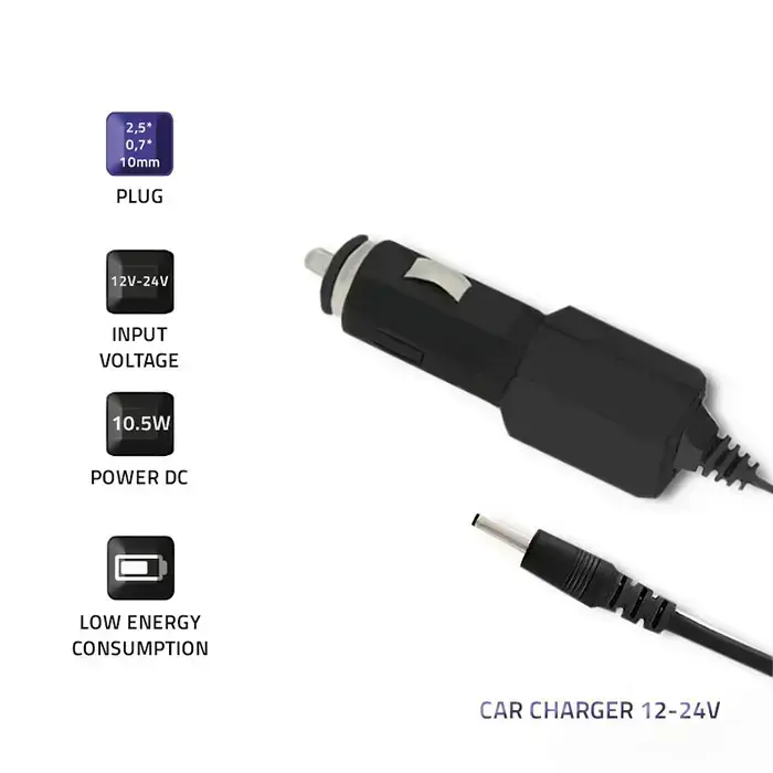 Qoltec Car charger 12-24V | 10.5W | 5V | 2.1A | 2.5x0.7 Foto 3