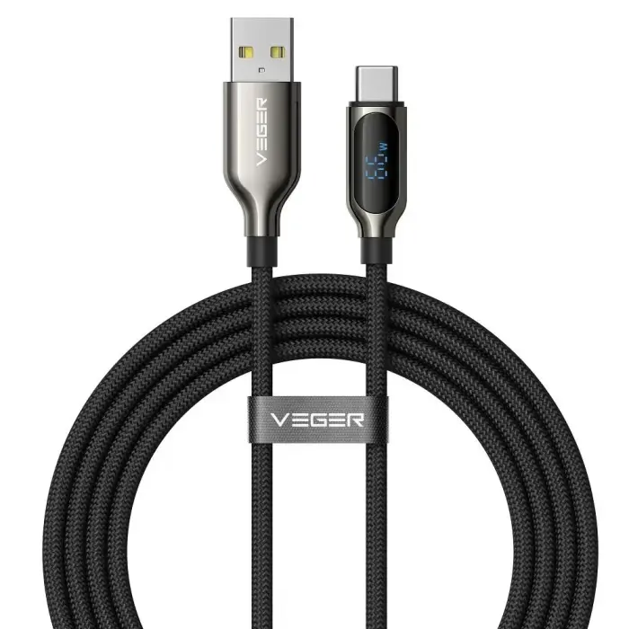 Veger CC1-ZSD data transfer and charging cable | USB-C to USB-C | PD | 100W | 1.5m | black