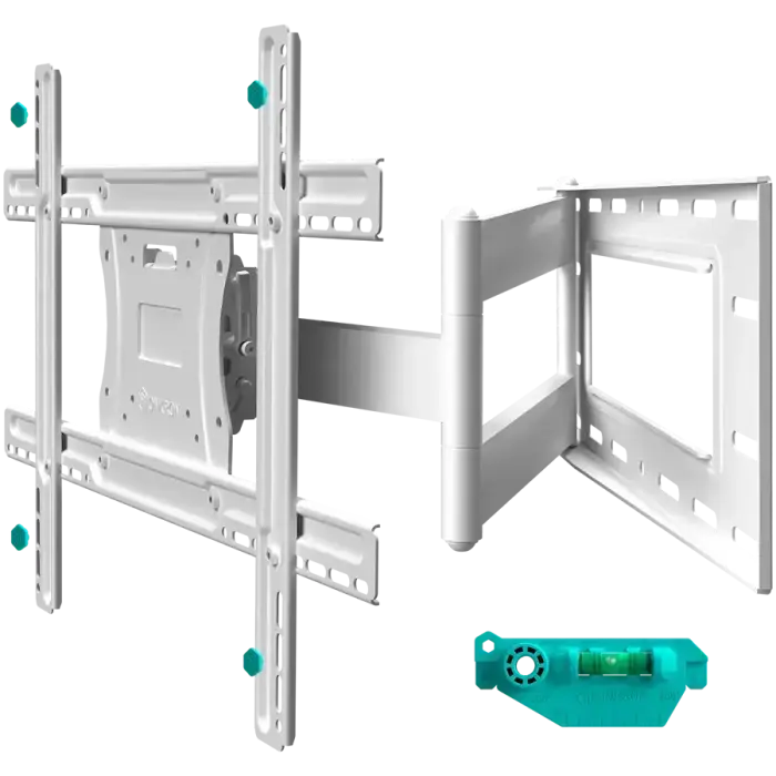 ONKRON Full Motion TV Wall Mount for 40 to 75-inch Flat Panel TVs Digital Panels 68,2 kg, White