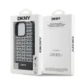 DKNY PU Leather Repeat Pattern Bottom Stripe MagSafe Case for iPhone 16 Pro Black — Foto 5