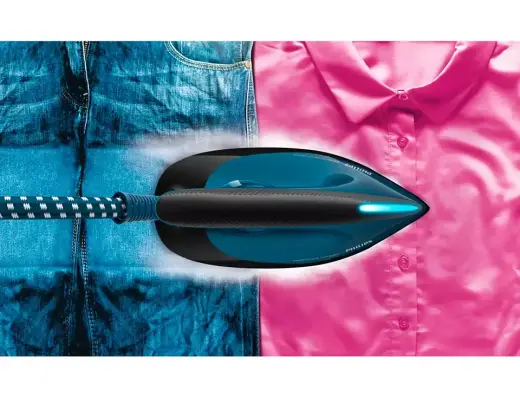 PHILIPS PerfectCare Compact Tvaika ģeneratora gludeklis (zils) Foto 5