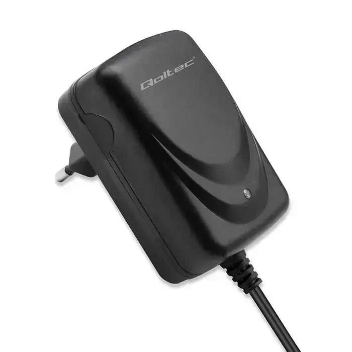 Qoltec Automatic charger for AGM GEL STD 12V battery | 1A | Rectifier with LED indicator Photo