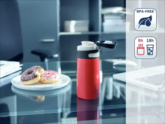 LEIFHEIT Термокружка Flip 350мл красная Фото num