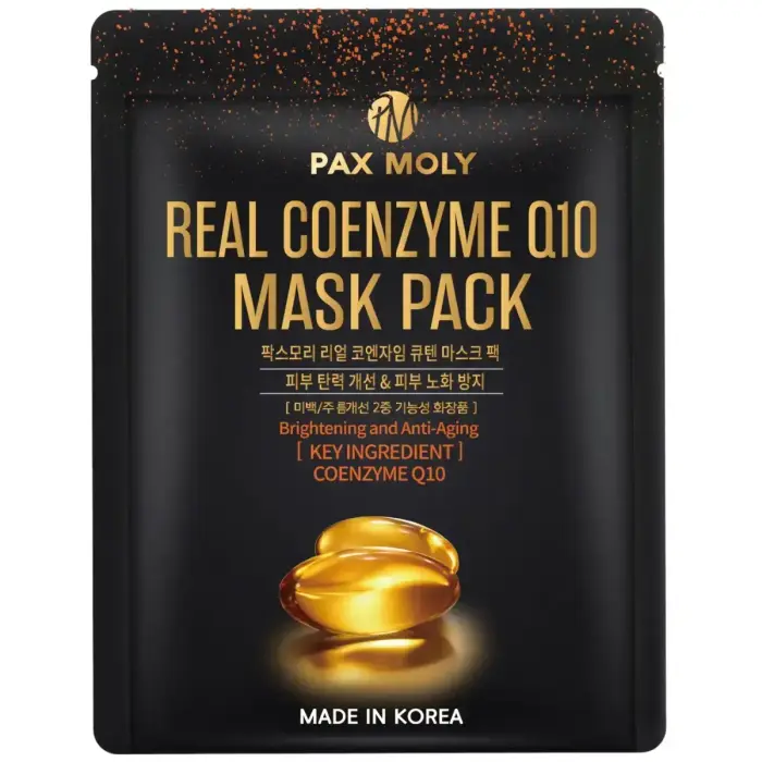 PaxMoly, Real Coenzyme Q10, Hydrating & Revitalising, Sheet Mask, Face, Day & Night, 25 ml
