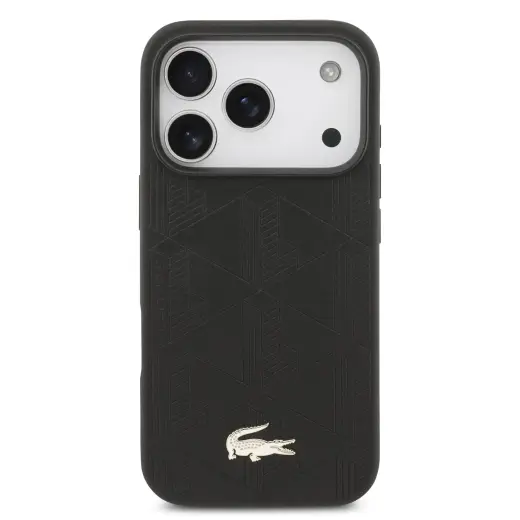 Lacoste PU Nomogramme Gold Logo MagSafe Case for iPhone 17 Pro Black Foto 2