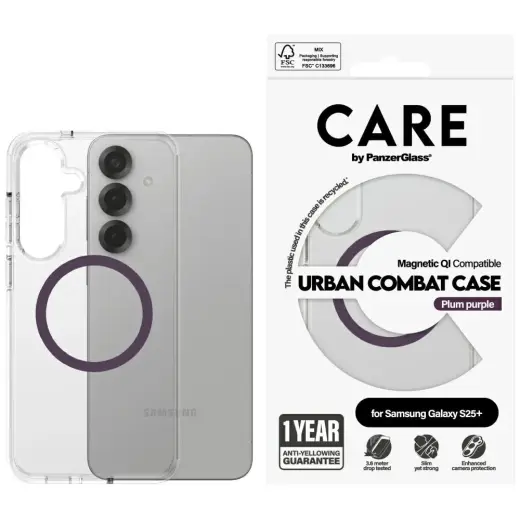 Etui CARE by PanzerGlass Flagship Urban   Combat Purple QI do Samsung Galaxy S25+ przezroczysty Фото num