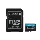 Kingston memory card 64GB microSDXC Canvas Go Plus Gen4 200MB/s A2 U3 V30 + adapter Фото num