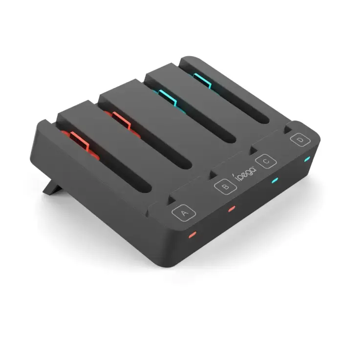 iPega SW2081 Charger Dock for JoyCon Controllers Nintendo Switch 1/2 Black