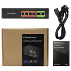 Qoltec FAST Ethernet PoE SWITCH | 4x RJ45 PoE | 2x RJ45 Uplink | 65W | 10/100 Mb/s Foto 11