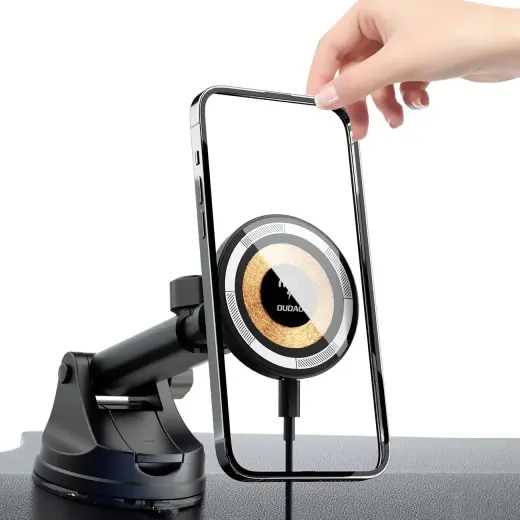 Dudao F12MAX+ cockpit magnetic holder with MagSafe inductive charger - black Photo