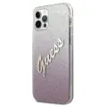 Guess GUHCP12MPCUGLSPI iPhone 12|12 Pro 6,1" różowy|pink hardcase Glitter Gradient Script — Foto 2
