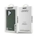 DKNY PU Leather Grid Pattern Magsafe Case for iPhone 16 Green — Foto 6