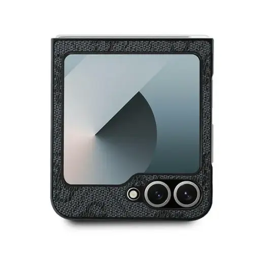 Guess Leather 4G Metal Logo Case for Samsung Galaxy Z Flip 6 - Black Foto 3