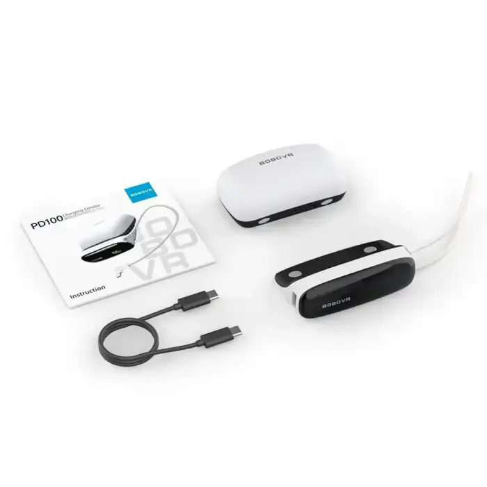 2-in-1 Docking Station and Power Bank for B100 BoboVR PD100 Combo Battery - White Foto 4