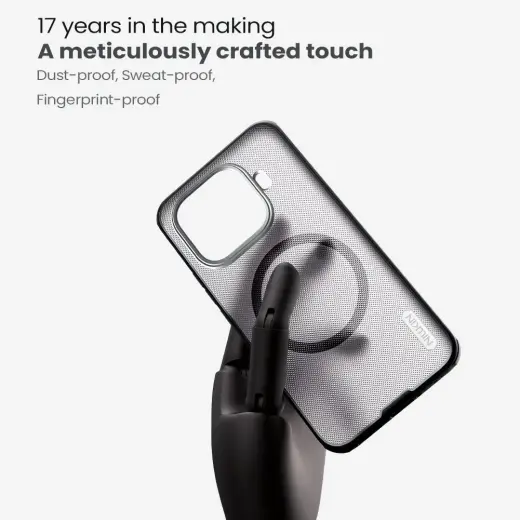 Nillkin Super Frosted PRO Magnetic Back Cover for Xiaomi 15T Pro Transparent Black Foto 4