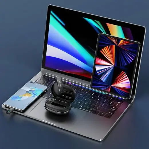 USAMS Bezprzewodowy mikrofon krawatowy ENC 2.4G Беспроводной лавалевый микрофон Lightning ZB244MKF01 (US-ZB244) Фото num