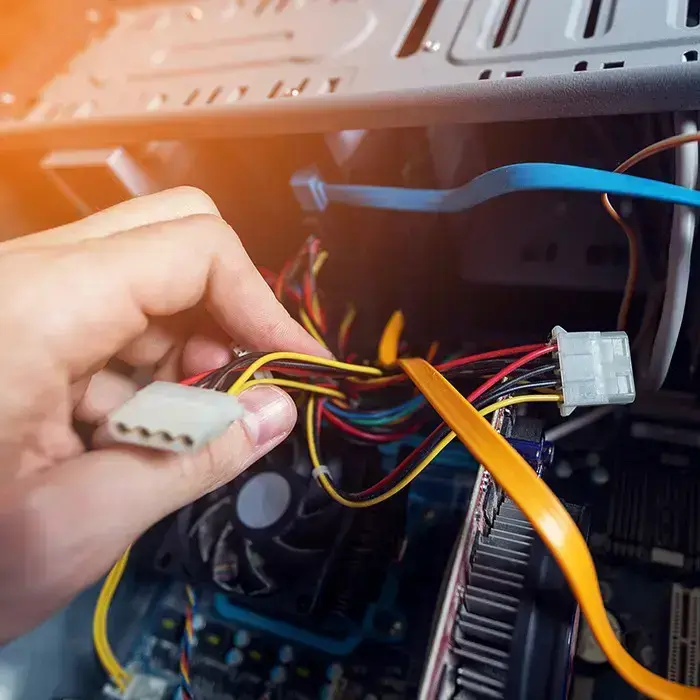 Qoltec Cable adapter POWER MOLEX | 2xSATA | 0.2m Photo